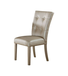 KD, Parson Style â€¢ Button Tufted (Inside Backrest) â€¢ Padded BACK & SEAT: Platinum PU Cushion â€¢ Back: Welt Trim & Hardware Decor â€¢ Wooden Tapered Leg â€¢<br/><br/><b>Product Features</b><ul><li>Marble Top</li><li>Parson Chair</li><li>Button Tufted 