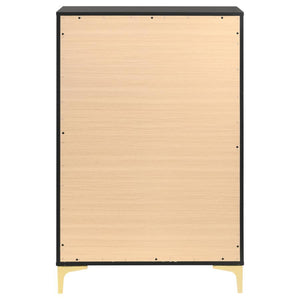  this five-drawer chest keeps your bedroom floor space open and free. A smooth