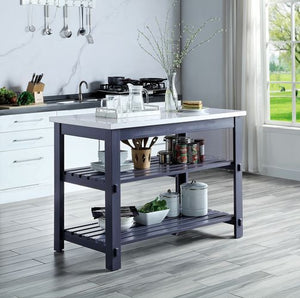 â€¢KDâ€¢ 2 Open Compartmentâ€¢Wood Frameâ€¢Marble Top<br/><br/><b>Product Features</b><ul><li>KD</li><li>2 Open Compartments</li><li>Wood Frame</li><li>Marble Top</li><li>Case: 1Pc/1Ctn</li><li>Finish: Marble Top & Gray Finish</li><li>Style: Transitional<