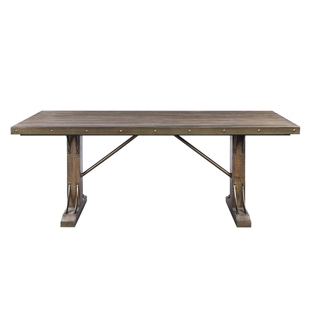 The dining table is where the greatest memories are formed. Gather friends and family around the Raphaela dining table in weathered cherry. Its ample tabletop will seat your guests comfortably, which makes it great for hosting dinner parties. The double p