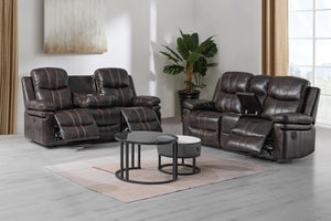 The Kellen 2-Piece Power Motion Upholstery Set exudes luxury and convenience, offering a sophisticated blend of comfort and style. Featuring a power dual reclining sofa and console loveseat, this set is crafted with premium hardwoods and plywood, ensuring