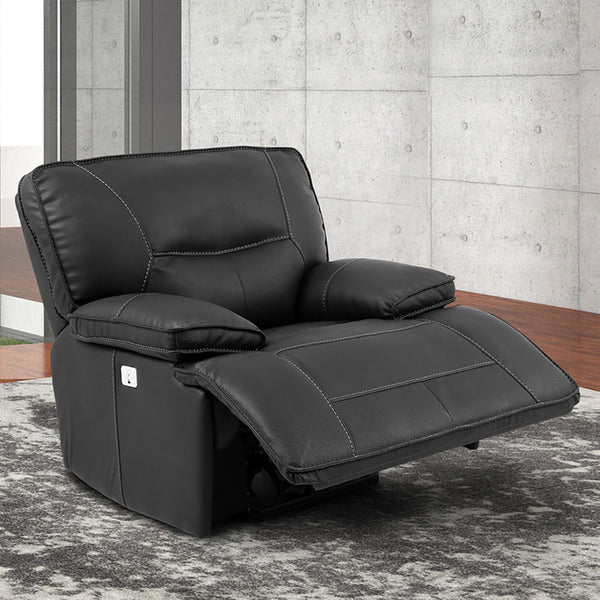 Spartacus - Power Reclining Sofa And Recliner - Black