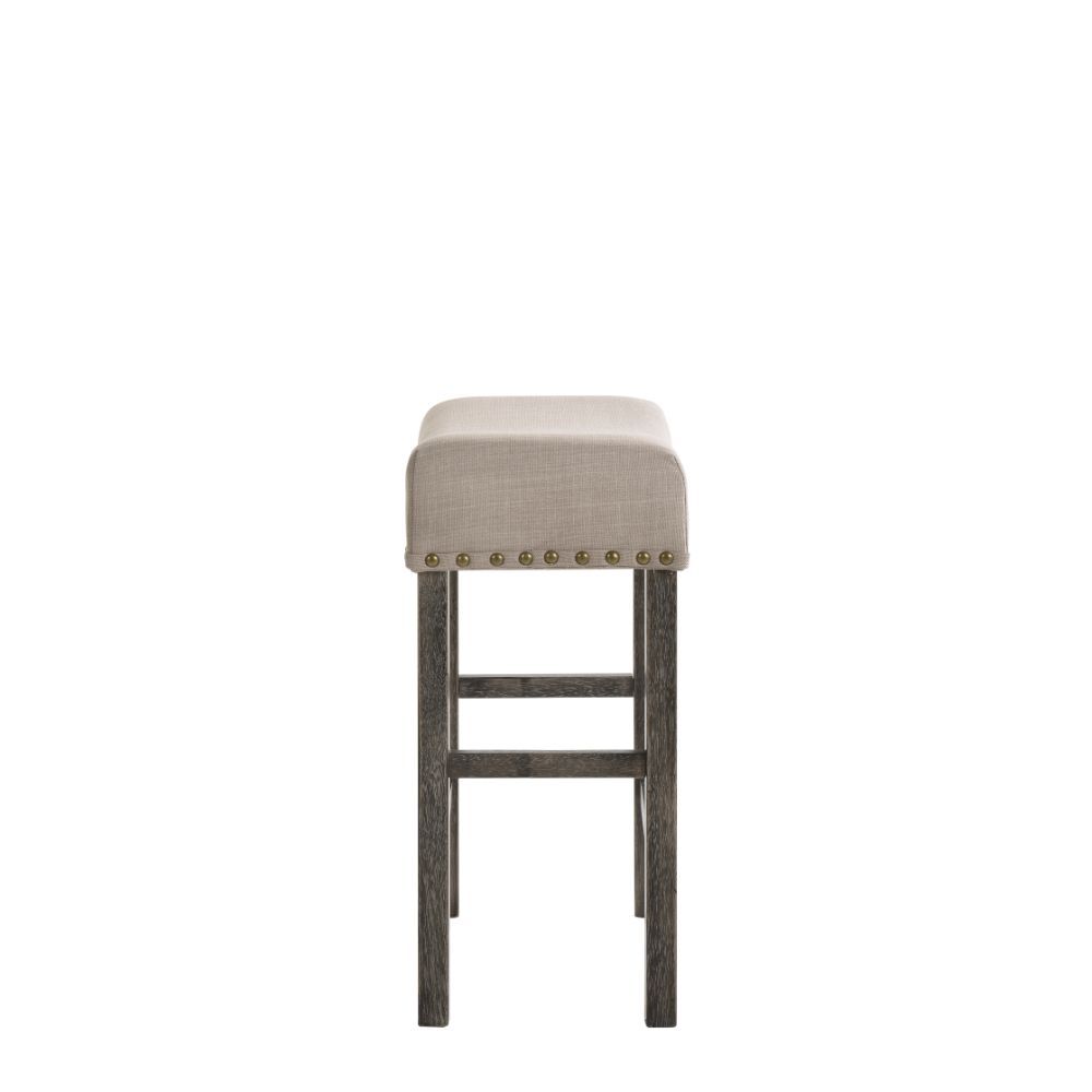 The Martha II Counter Height Stool will anchor any dining area in effortless style. This contemporary armless and backless features a wood frame and is perfect for weekday meals and family gatherings alike. The versatile cushioned stool is upholstered in 
