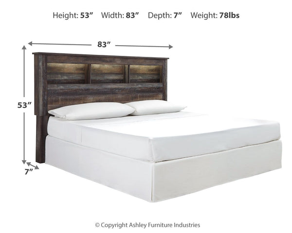 Drystan - Brown / Beige - King/Cal King Bookcase HDBD
