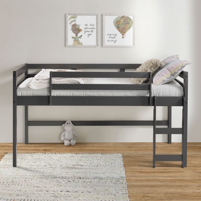 Flexible design with uncluttered, clean lines allows your children to unleash their creativity. The sturdy wooden frame with slat system keeps the mattress in place to provide a safe sleeping environment for kids. Spacious space underneath is extremely ve