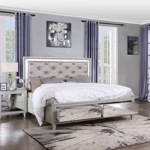 Sliverfluff - Queen Bed - PU & Champagne Finish - 60"