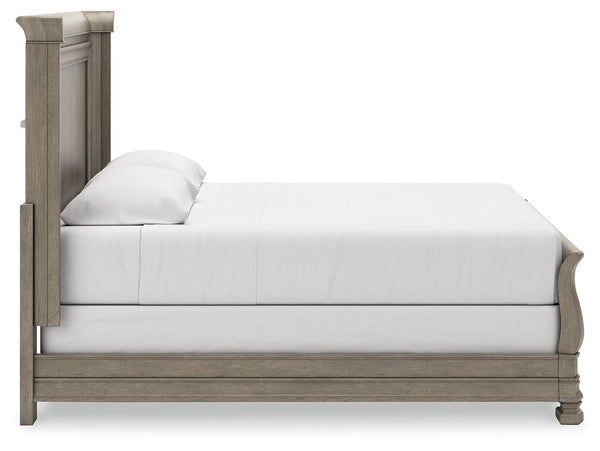 Lexorne - Gray - California King Sleigh Bed