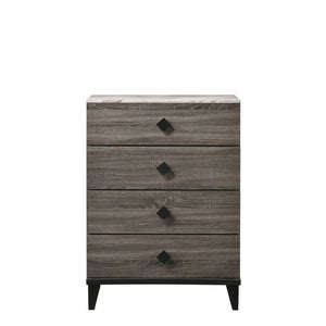 4 Drw Drawer: GLIDE Side Metal (3/4 Ext.), DOVETAIL English Front & Back, Veneer Lined (NO FELT), Safety Stop Included, Manual Close, Dust-Proof Included, Hardware: Single Pull Knob (Wood, Black Finish) CONSTRUCTION] Wooden Case-Leg: Wood (), Veneer (Foil