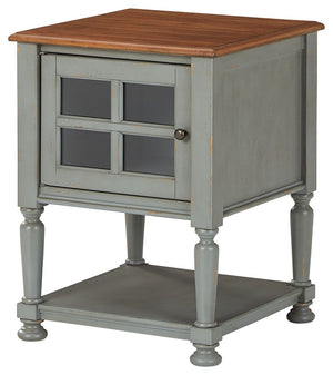 Achieve the vintage casual look you love with this accent cabinet. A stylish storage solution in antiqued gray and brown finishes, this accent cabinet completes any room. A lattice door front and open-air storage shelf create a layered look with endless p