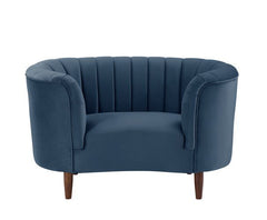 An ode to mid-century modern, the Millephri collection will help achieve this modern aesthetic. The pocket coil foam seating gives off the feel of sitting on a plush cloud. The pieces are upholstered in a gorgeous velvet fabric and feature deep channel tu