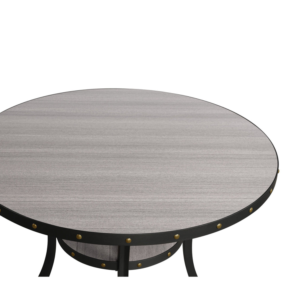 The Crispin Dining Set is a versatile and stylish choice for any home. It is available in three different heights: dining, counter, and bar, giving you the option to choose the one that best fits your space and needs. The set includes dining chairs, count
