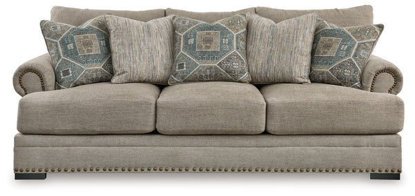  roll arms and nailhead accents. Enjoy optimal coziness as you nestle into luxurious soft upholstery and feather-blend cushions. P