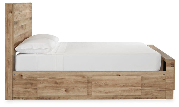 Hyanna - Full Panel Bed With 2 Side Storage - Tan