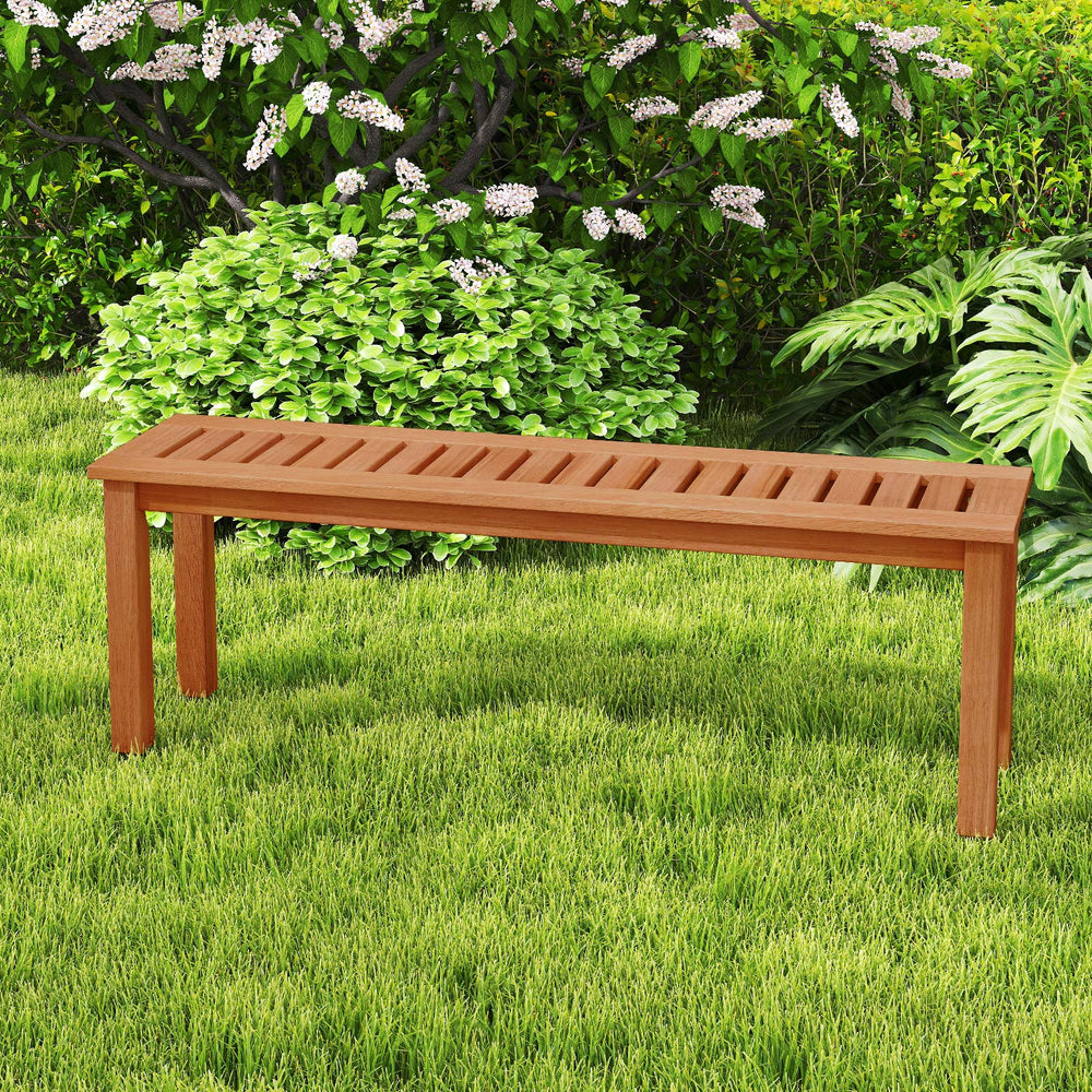 Made of highquality solid wood for high stability<br>Painted with teak oil for longlasting use<br>Firm screw connection for strengthened structure<br>47" long seat with 705 lbs max load accommodates up to 2<br>Natural appearance brings much elegance<br>Su