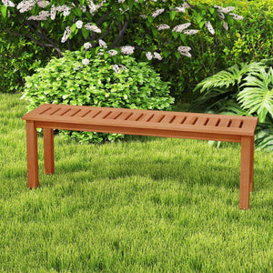 Made of highquality solid wood for high stability<br>Painted with teak oil for longlasting use<br>Firm screw connection for strengthened structure<br>47" long seat with 705 lbs max load accommodates up to 2<br>Natural appearance brings much elegance<br>Su