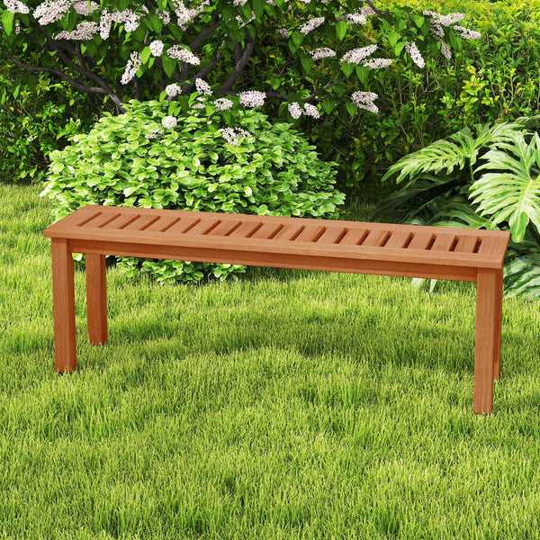 Made of highquality solid wood for high stability<br>Painted with teak oil for longlasting use<br>Firm screw connection for strengthened structure<br>47" long seat with 705 lbs max load accommodates up to 2<br>Natural appearance brings much elegance<br>Su