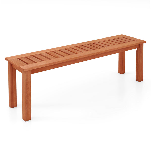 Made of highquality solid wood for high stability<br>Painted with teak oil for longlasting use<br>Firm screw connection for strengthened structure<br>47" long seat with 705 lbs max load accommodates up to 2<br>Natural appearance brings much elegance<br>Su