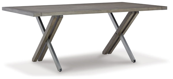 Krystanza - Weathered Gray - 9 Pc. - Dining Room Table