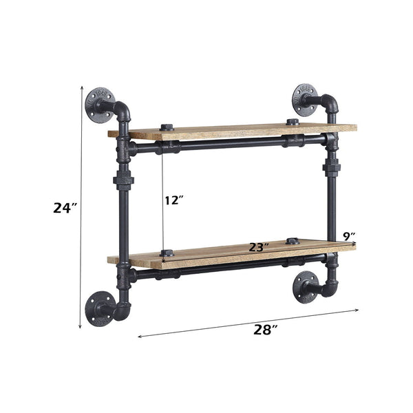 Brantley - Wall Shelf - Oak & Sandy Black Finish - 24"