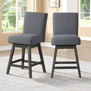 High Line - Swivel Counter Chair (Set of 2) - Gray