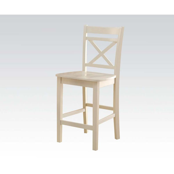 The Tartys collection complete your dining area with this set of two cream-finished chairs with an ageless design to complement any style. The X-shaped back adds style and help support your back, and the tapered legs feature a solid footrest on all sides 