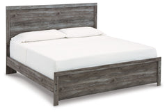Alluring smoky gray hues create an ambiance that just feels right. This king panel bed has a charming wood-like appeal enriched by neutral tones and a textured look. Its calming presence brings a sense of serenity to your space.<br/><br/><b>Product Featur