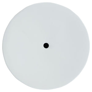  it features bold irregular patterned sides and a minimalist matte white finish