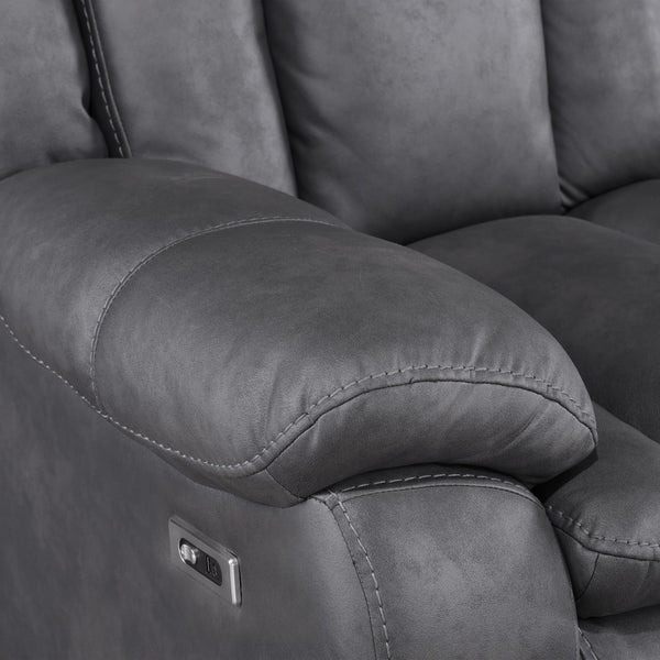 Morello - Sofa With Power Footrest - Gray