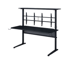 KDâ€¢ Rectangular Gaming Tableâ€¢ Storage: Open Compartmentâ€¢ LED Light Includedâ€¢ 2 Screen Holder Includedâ€¢ Table Top Thickness: 18mm<br/><br/><b>Product Features</b><ul><li>Case: 1Pc/1Ctn</li><li>Finish: Black Finish</li><li>Style: Industrial</li><l