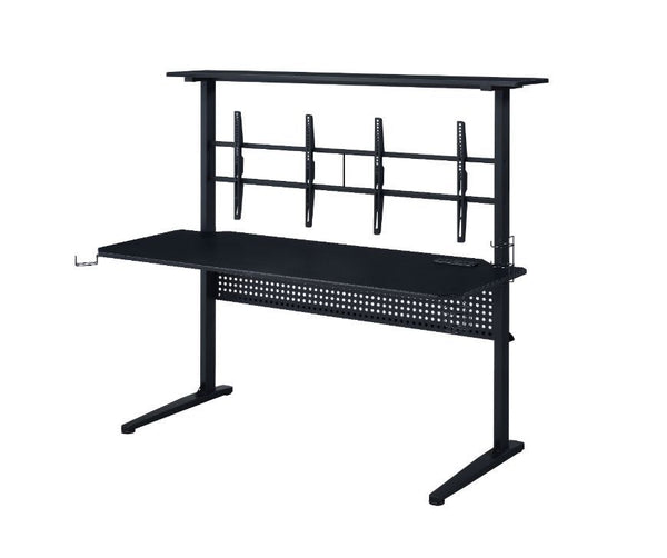 KDâ€¢ Rectangular Gaming Tableâ€¢ Storage: Open Compartmentâ€¢ LED Light Includedâ€¢ 2 Screen Holder Includedâ€¢ Table Top Thickness: 18mm<br/><br/><b>Product Features</b><ul><li>Case: 1Pc/1Ctn</li><li>Finish: Black Finish</li><li>Style: Industrial</li><l