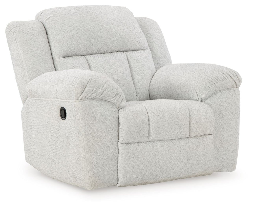 With its large-scale design, this extra-spacious recliner is a masterclass in accessible style. Plush, ultra-soft upholstery keeps you cozy as you lounge solo. In a neutral hue, it seamlessly suits different aesthetics as your taste changes. Time to relax