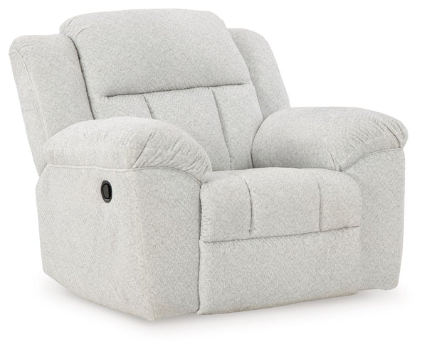 With its large-scale design, this extra-spacious recliner is a masterclass in accessible style. Plush, ultra-soft upholstery keeps you cozy as you lounge solo. In a neutral hue, it seamlessly suits different aesthetics as your taste changes. Time to relax