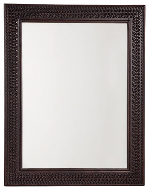 Reflect your taste for richly relaxed style with this accent mirror. The frame-'s carved details bring visual intrigue without being too flashy, while the dark brown finish has a universal appeal.<br/><br/><b>Product Features</b><ul><li>Made with wood</li
