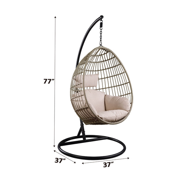  Patio Swing Chair & Stand â€¢ Seat Cushion Included (Removable) â€¢ Includes: Swing Chair