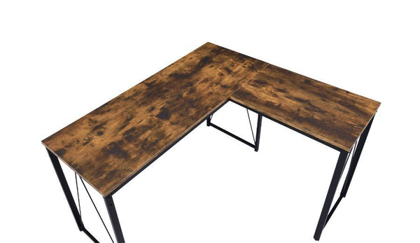 Zetri - Writing Desk - Weathered Oak & Black Finish