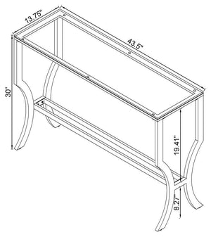 Saide - Rectangular Glass Top Entryway Console Table - Chrome