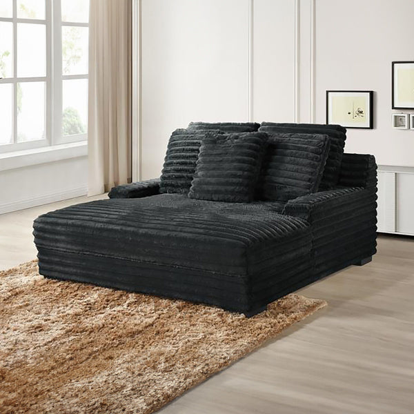  perfect for both lounging and accommodating guests. Featuring 100% charcoal gray polyester fabric with a fluffy