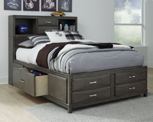 Caitbrook - Gray - Full Storage Bed
