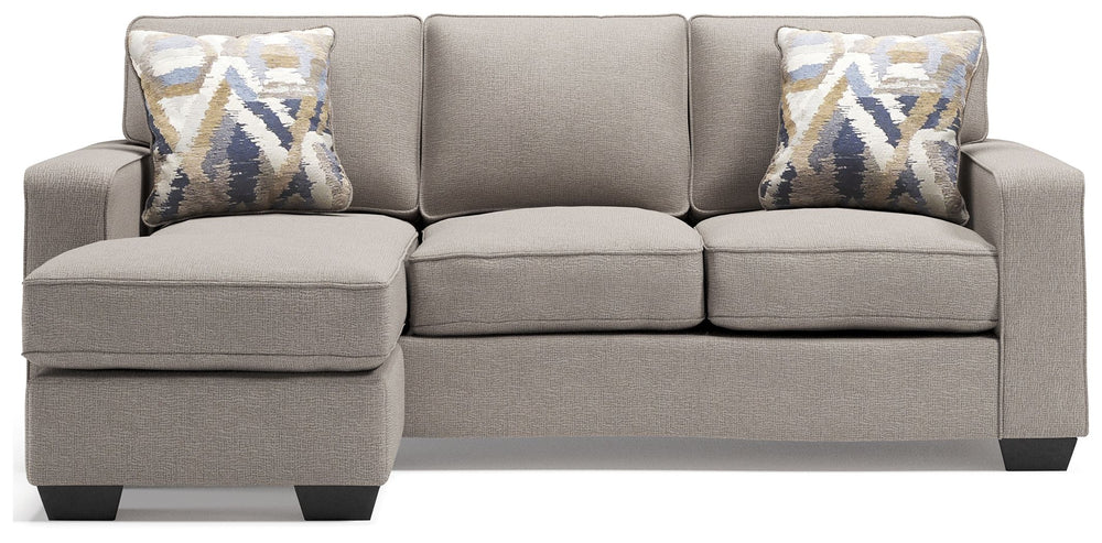 Make your living space that much more livable with this sofa chaise. Youâ€™re sure to love its L-shaped design that makes it all too enticing to kick up your heels and relax. The fact that this sofa chaise can be positioned with the chaise on the right or