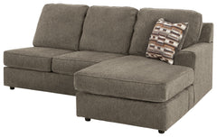 This right-arm facing sofa chaise is made with polyester upholstery. Pairs with other items in the series to make a sectional.<br><br><b>Additional Dimensions</b><br><ul><li>Arm height: 24-"</li><li>Seat depth: 21-"</li><li>Seat height: 20-"</li><li>Top o