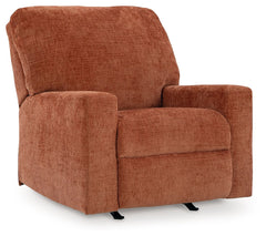 Looking to make a bold statement with color? Liven up your living room with this rocker recliner. Its trend-right burnt orange upholstery adds a playful pop of color to your decor. Pairing posh style with everyday comfort, this piece is a welcome addition