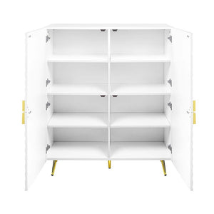 Gaines - Cabinet - White High Gloss Finish