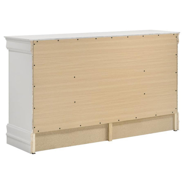 Louis Philippe - 6-Drawer Dresser - White