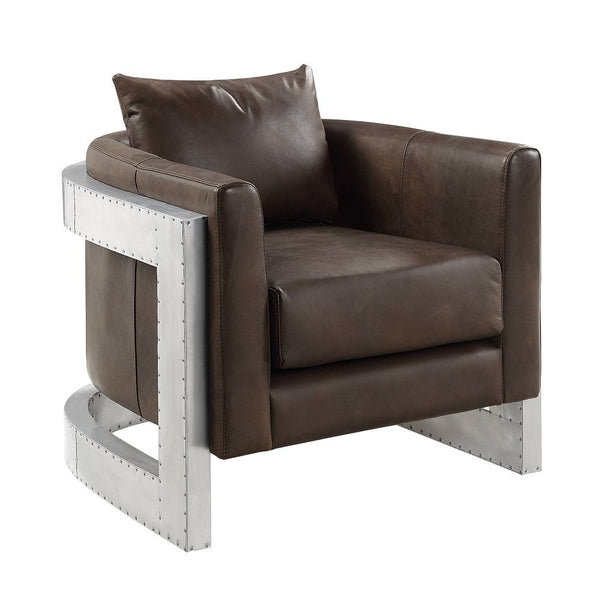Betla - Accent Chair - Espresso & Aluminum