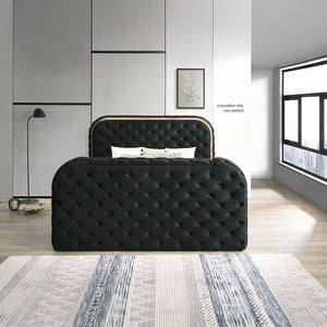  Fireplace & TV Stand - Black Upholstery Velvet