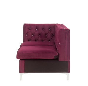 Jaszira - Loveseat - Burgundy Velvet
