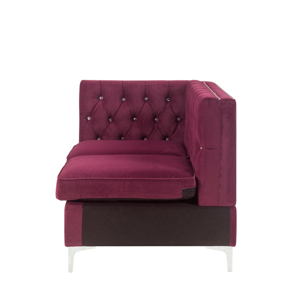 Jaszira - Loveseat - Burgundy Velvet