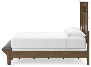 Shawbeck - Medium Brown - Queen Panel Bed