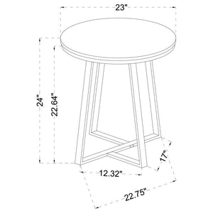  while the matte black powder-coated metal base offers a sturdy foundation. The intersecting U-shaped 