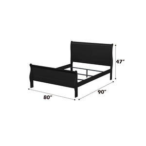Louis Philippe - Eastern King Bed - Black
